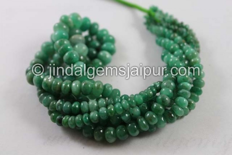 Mint Emerald Smooth Roundelle Beads